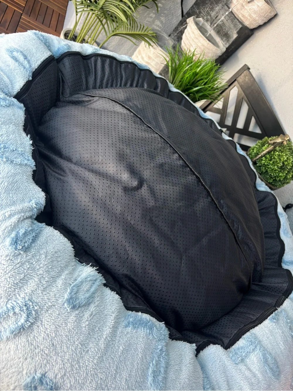 BEDSURE LARGE SIZE BLUE BOWS PET BED 🩵🐾